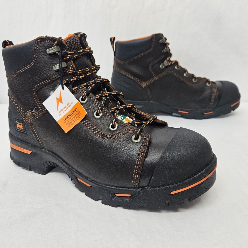 Timberland PRO Endurance 6 Inch Steel Toe Work Boots 52562 Brown Mens 11.5 M